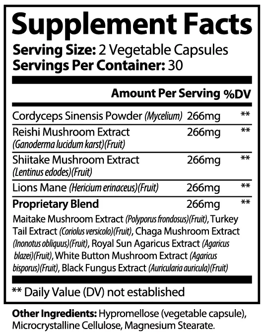 Mushroom Complex 10 X Resolve Supplements