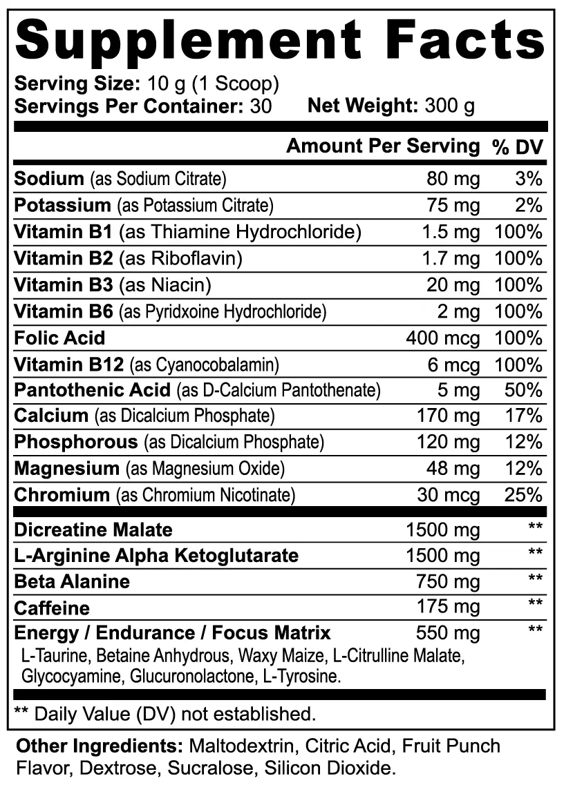 Nitric Shock Pre-Workout – Fruit Punch Flavor My Store