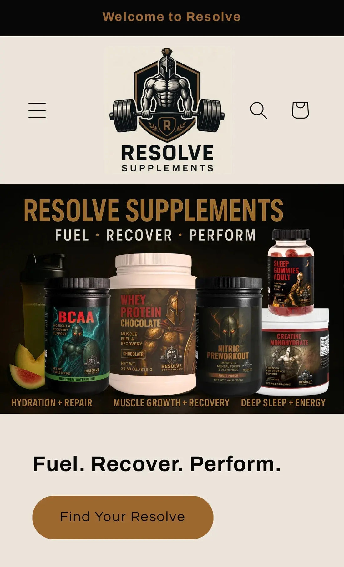 New Labels, Same Resolve: Fuel. Recover. Perform. - Resolve Supplements